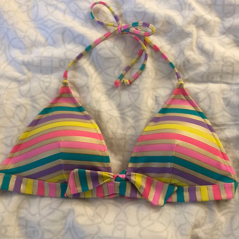 Rainbow pink Victoria’s Secret bikini top size L